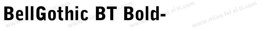 BellGothic BT Bold字体转换